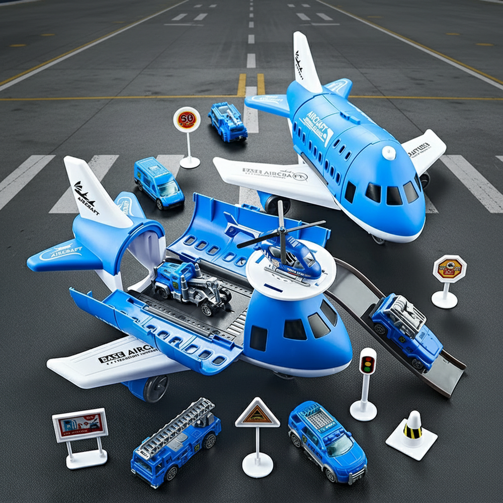 SkyPort Adventure Playset – Edukacyjna Zabawka Lotnisko dla Dzieci 3+ | Kreatywna Zabawa w Role i Rozwój Motoryki
