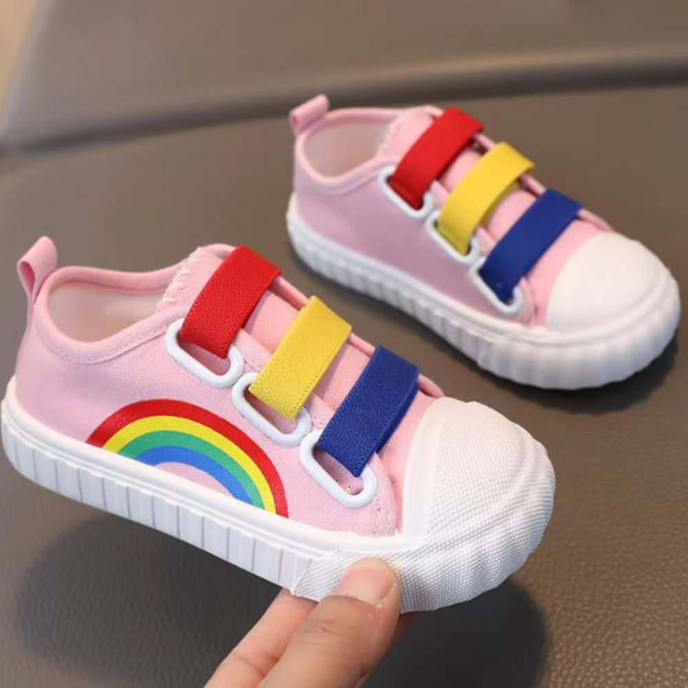 Tęczowe Sneakersy dla Dzieci – Oddychające i Antypoślizgowe | Unisex Buty do Zabawy