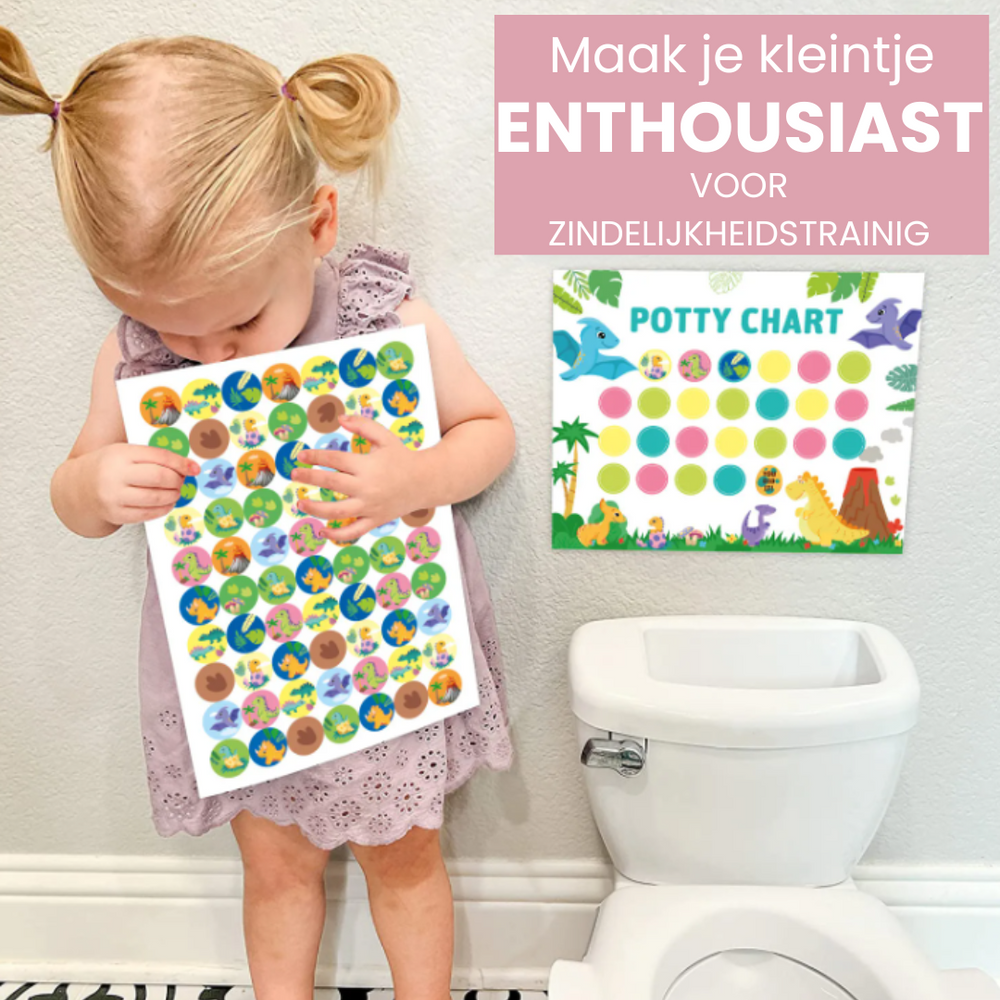 Tablica Motywacyjna do Nauki Korzystania z Nocnika – Potty Chart z 280 Naklejkami dla Dzieci 2+