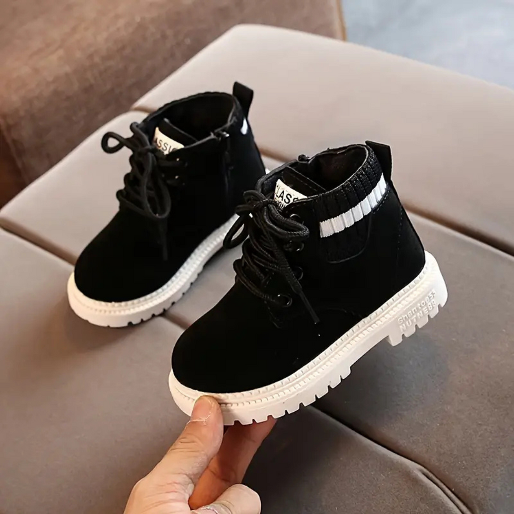 Buty Zimowe Click Booties dla Maluchów – Ciepłe, Antypoślizgowe Buciki na Pierwsze Kroki ze Sznurowaniem dla Chłopców i Dziewczynek