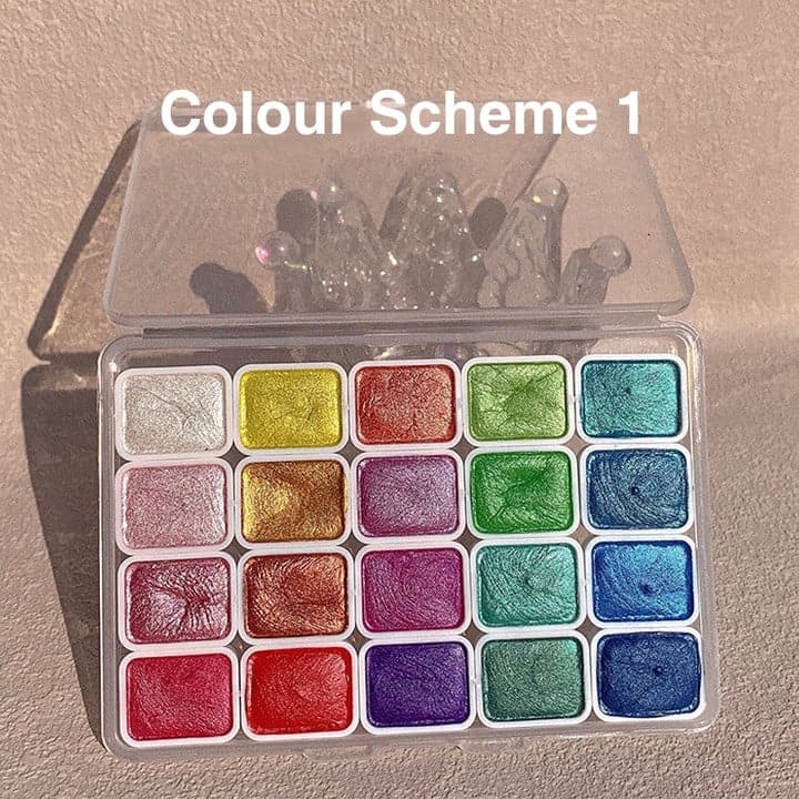 ColorCrafter Wielokolorowy Zestaw Farb Akwarelowych – Kreatywny Zestaw Farb Wodnych