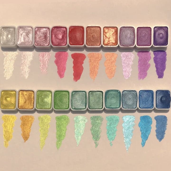 ColorCrafter Wielokolorowy Zestaw Farb Akwarelowych – Kreatywny Zestaw Farb Wodnych