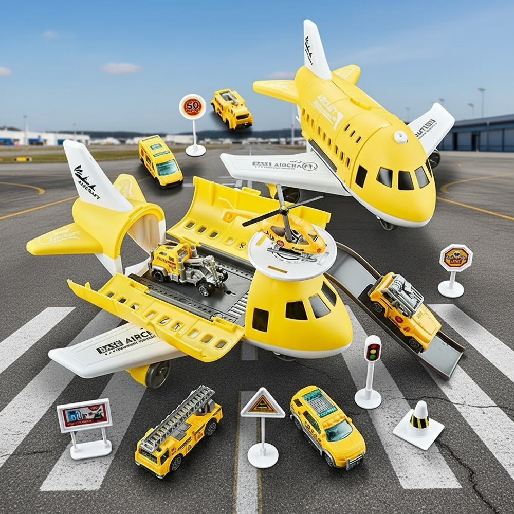 SkyPort Adventure Playset – Edukacyjna Zabawka Lotnisko dla Dzieci 3+ | Kreatywna Zabawa w Role i Rozwój Motoryki