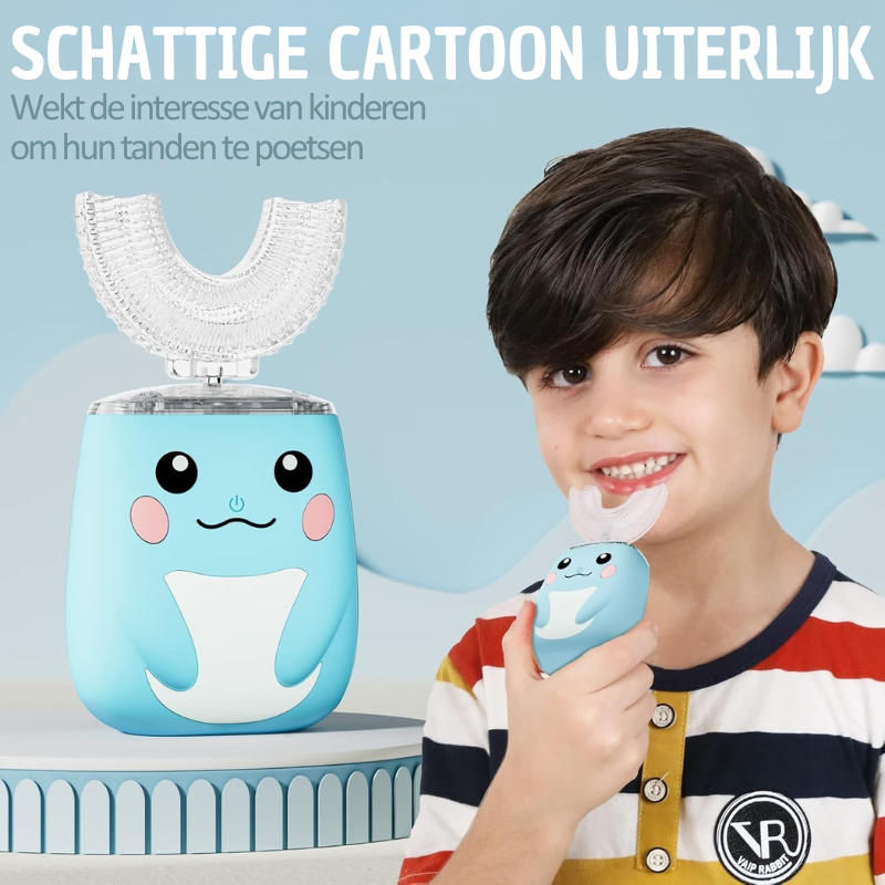 Elektryczna Szczoteczka do Zębów dla Dzieci z 360° Główką U-Brush | SparkleStep Kids SonicBrush – Delikatna, Wodoodporna i z 6 Trybami Czyszczenia