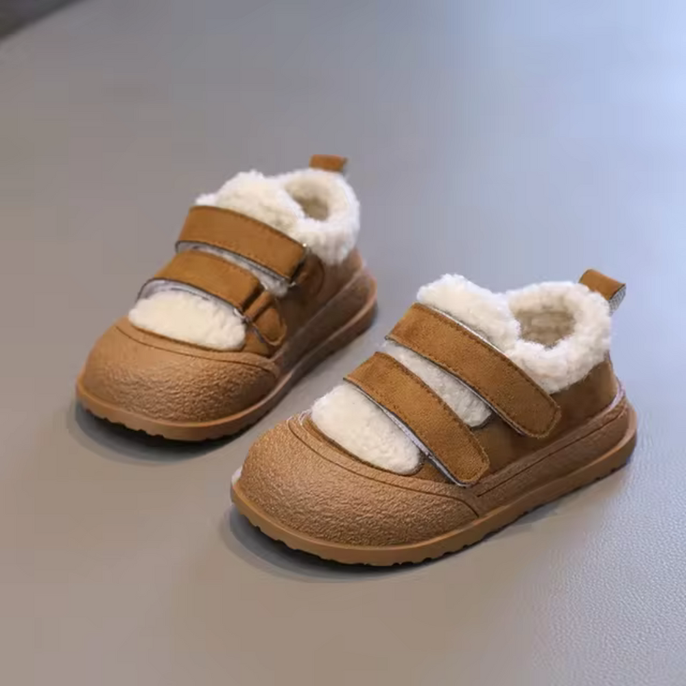 Dziecięce Sneakersy Ocieplane – Wygodne Buty na Rzepy dla Maluchów i Dzieci – Unisex Buty Zimowe