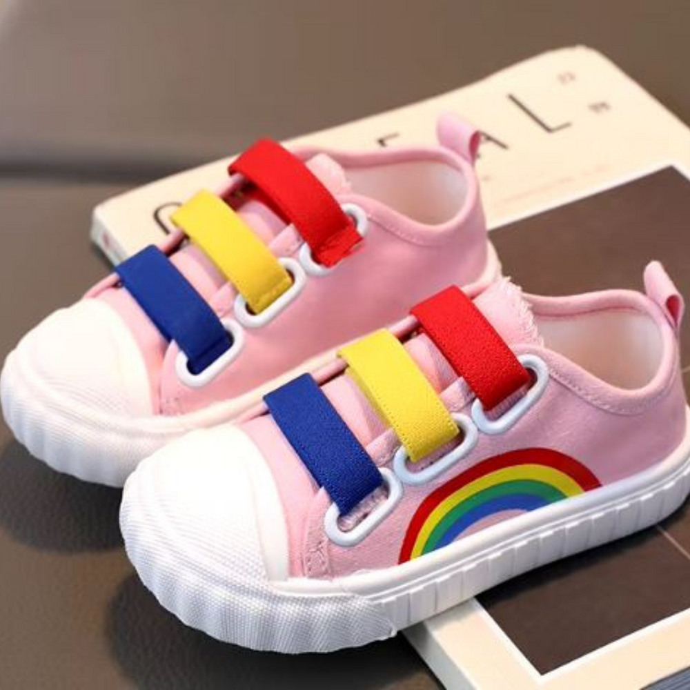Tęczowe Sneakersy dla Dzieci – Oddychające i Antypoślizgowe | Unisex Buty do Zabawy