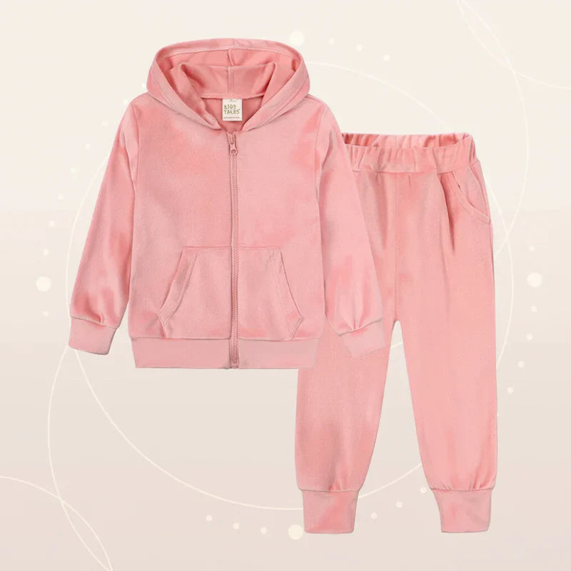CozyTrail Welurowy Dres dla Dzieci – Ciepły i Wygodny Komplet Treningowy