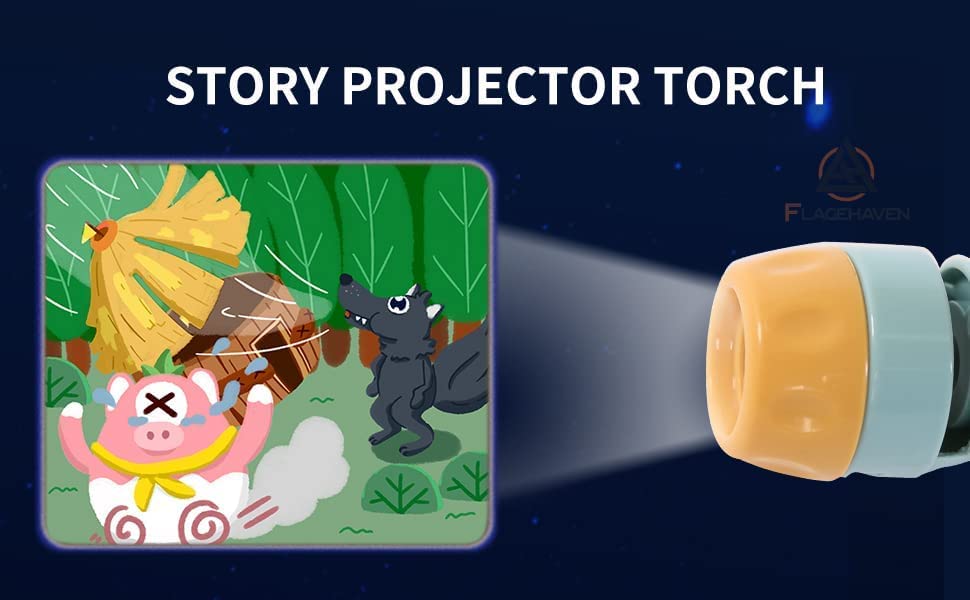 Latarka Projektor Story Torch na Dobranoc – 48 Kolorowych Wzorów dla Kreatywnych Dzieci
