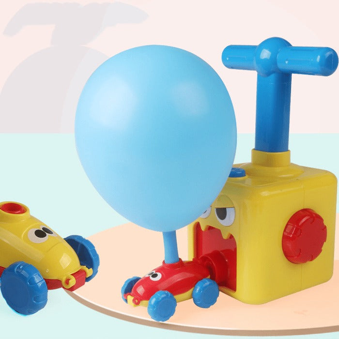TurboPop Samochodzik Zabawka z Pompką Powietrzną – Edukacyjna i Szybka Zabawka dla Dzieci 2+