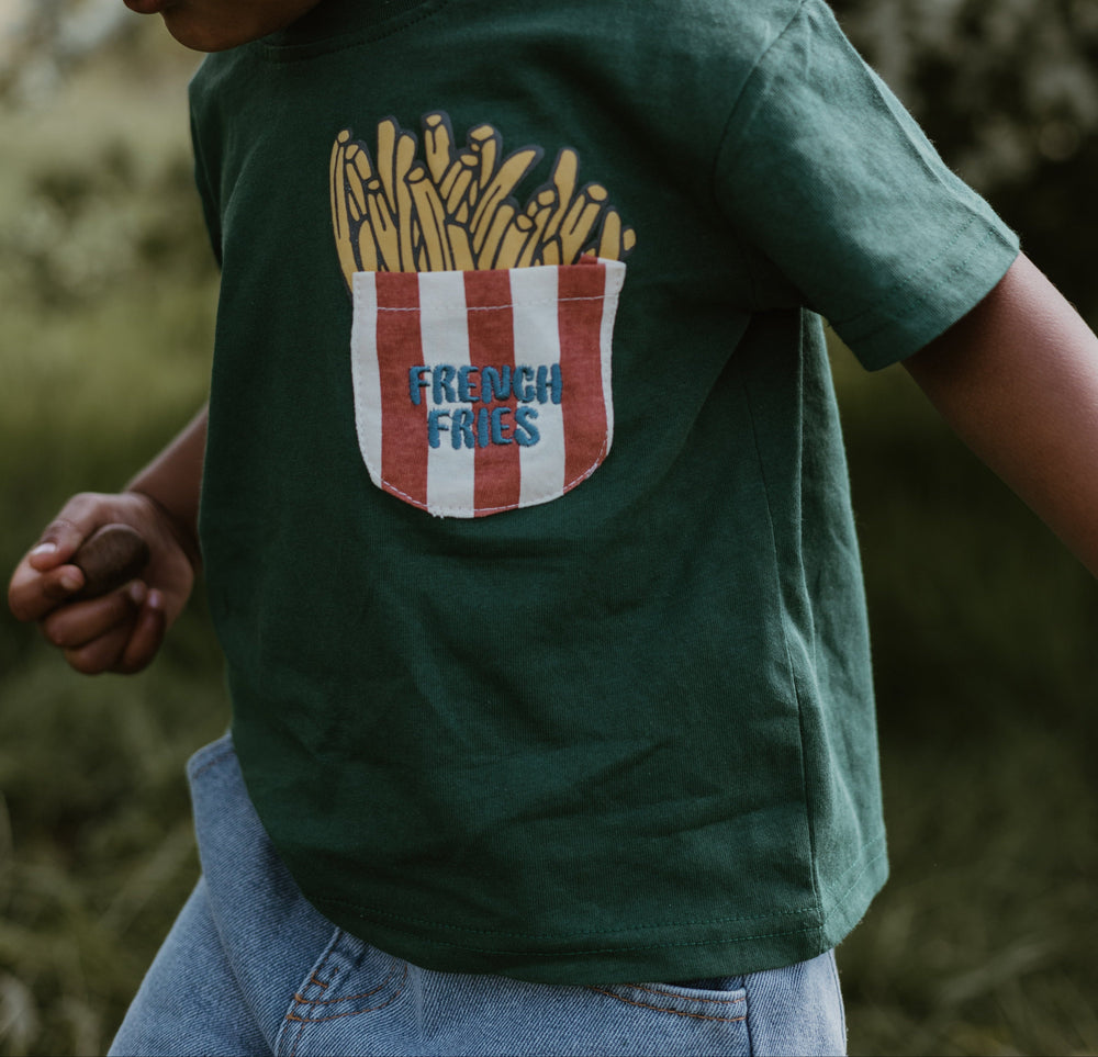 Koszulka Dziecięca French Fries 0-8 Lat – Miękka Bawełna i Zabawne Hasło | Wygodna i Stylowa