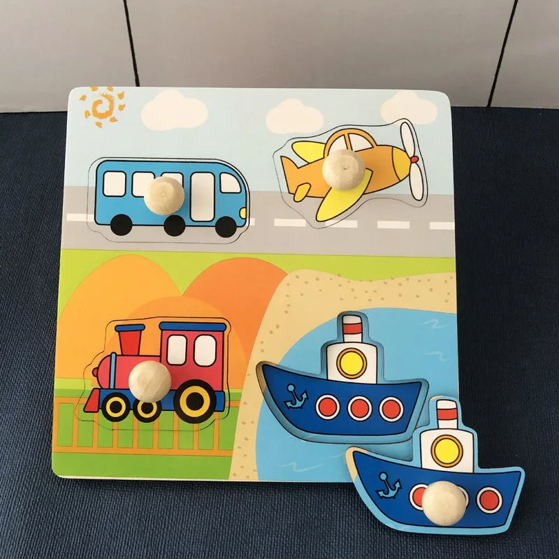 Drewniane Puzzle Owoce dla Maluchów – Zabawka Edukacyjna