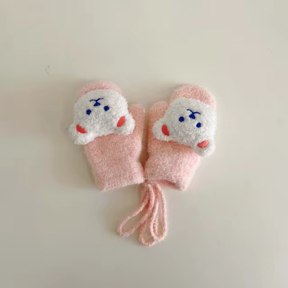 LittleCub Mittens – Ciepłe i Urocze Dziane Rękawiczki dla Niemowląt i Maluchów z Motywem Misia na Jesień i Zimę