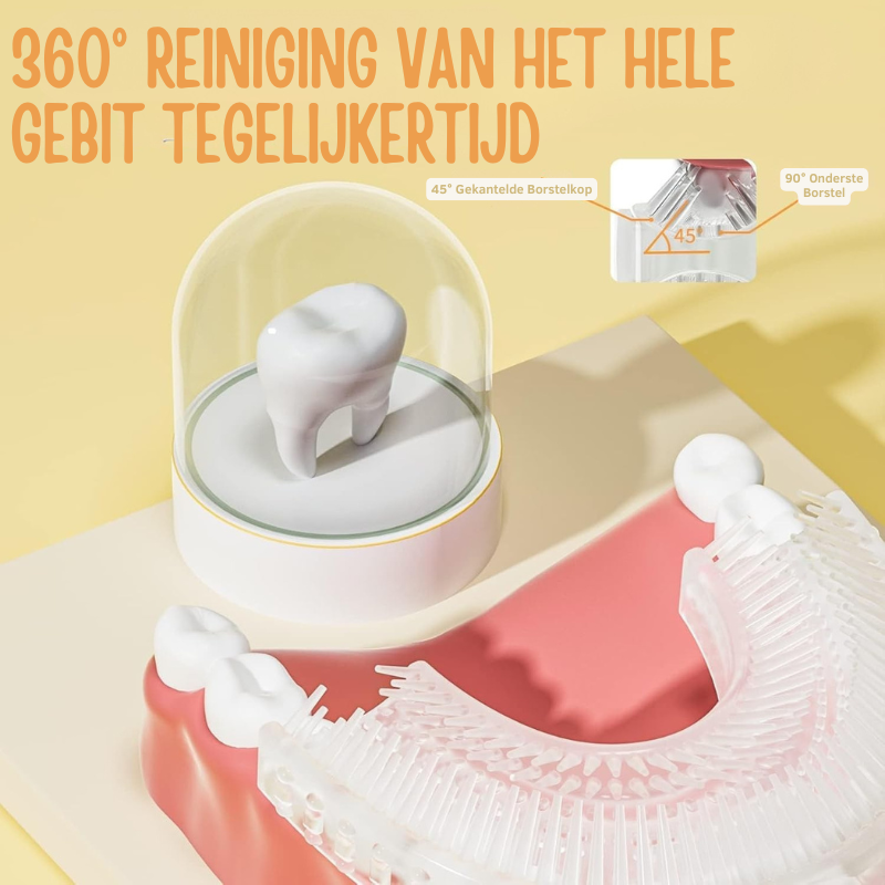 Elektryczna Szczoteczka do Zębów dla Dzieci z 360° Główką U-Brush | SparkleStep Kids SonicBrush – Delikatna, Wodoodporna i z 6 Trybami Czyszczenia