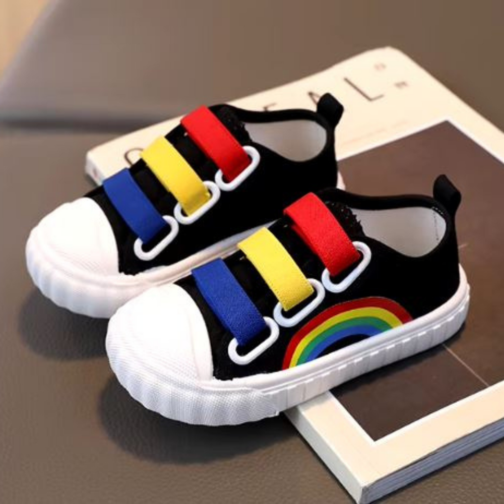 Tęczowe Sneakersy dla Dzieci – Oddychające i Antypoślizgowe | Unisex Buty do Zabawy