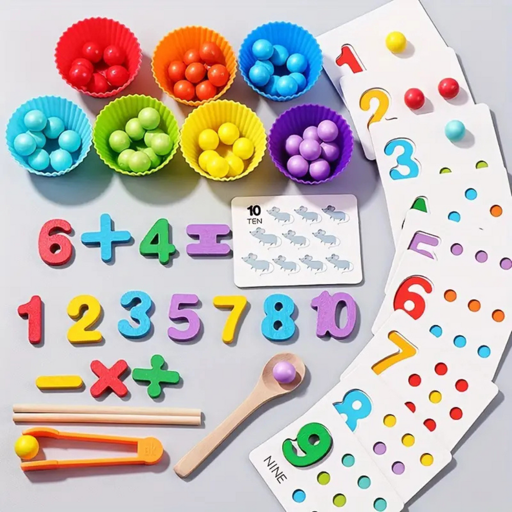 Montessori Zabawka do Liczenia i Sortowania – Edukacyjna Zabawka Matematyczna dla Maluchów