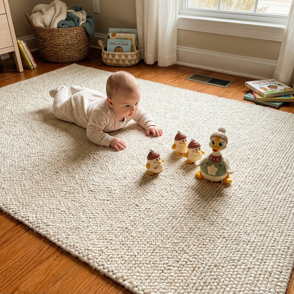 Kaczuszka Bujak dla Niemowląt – Zabawka do Tummy Time | Od 3 miesiąca