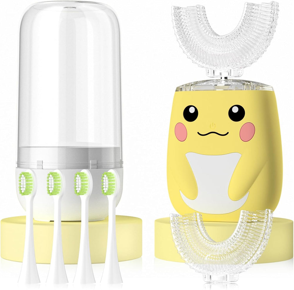 Elektryczna Szczoteczka do Zębów dla Dzieci z 360° Główką U-Brush | SparkleStep Kids SonicBrush – Delikatna, Wodoodporna i z 6 Trybami Czyszczenia