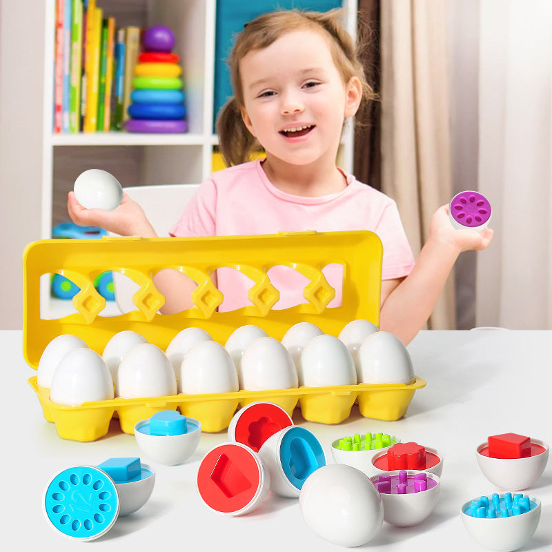 ShapeNest Puzzle w Kształcie Jajek – Edukacyjna Zabawa dla Dzieci 1-4 Lata