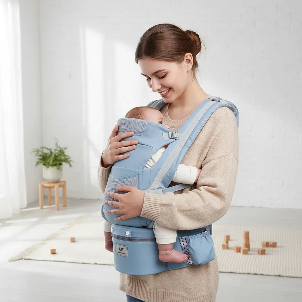 ErgoComfort Nosidełko – Ergonomiczne Nosidło dla Dzieci z Oddychającej Bawełny | Wygodne i Regulowane do 18 kg