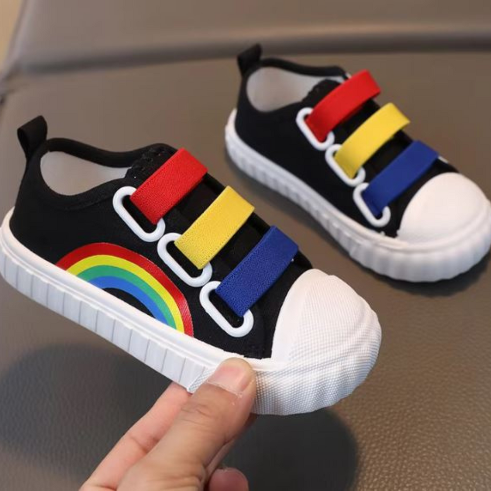 Tęczowe Sneakersy dla Dzieci – Oddychające i Antypoślizgowe | Unisex Buty do Zabawy