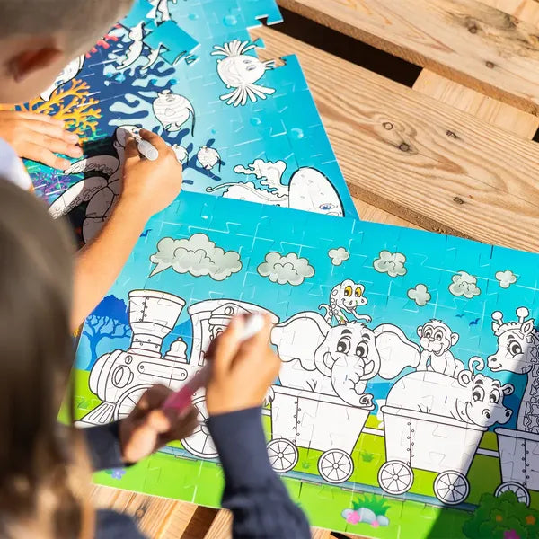 Puzzle Wodne Montessori dla Dzieci – Wielokrotnego Użytku, Bez Bałaganu i Idealne do Zabawy Sensorycznej