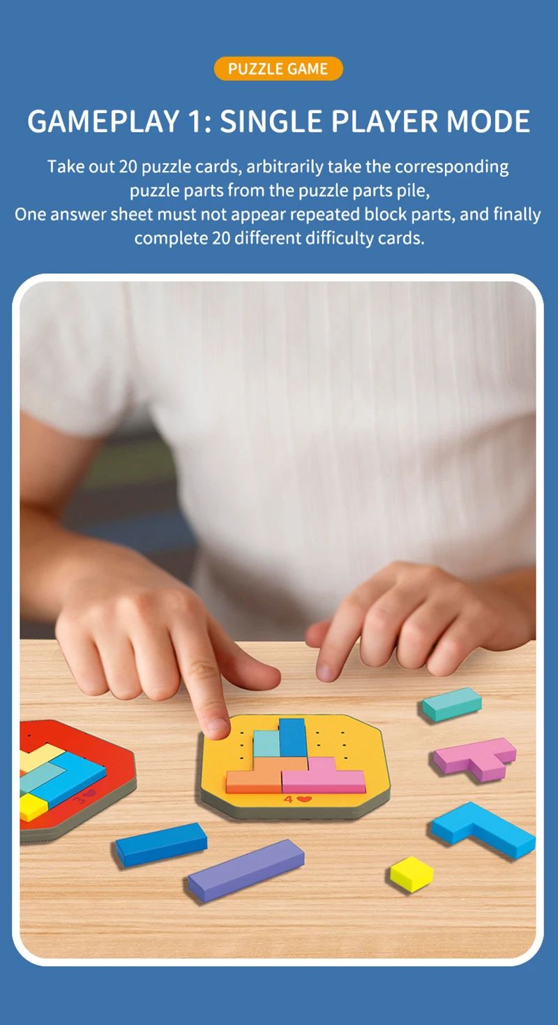 Logiczne Klocki Geometryczna Układanka – Zabawka Edukacyjna dla Dzieci