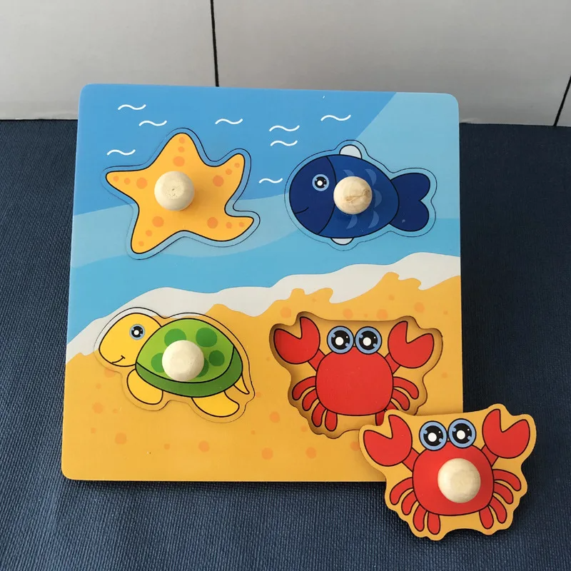 Drewniane Puzzle Owoce dla Maluchów – Zabawka Edukacyjna