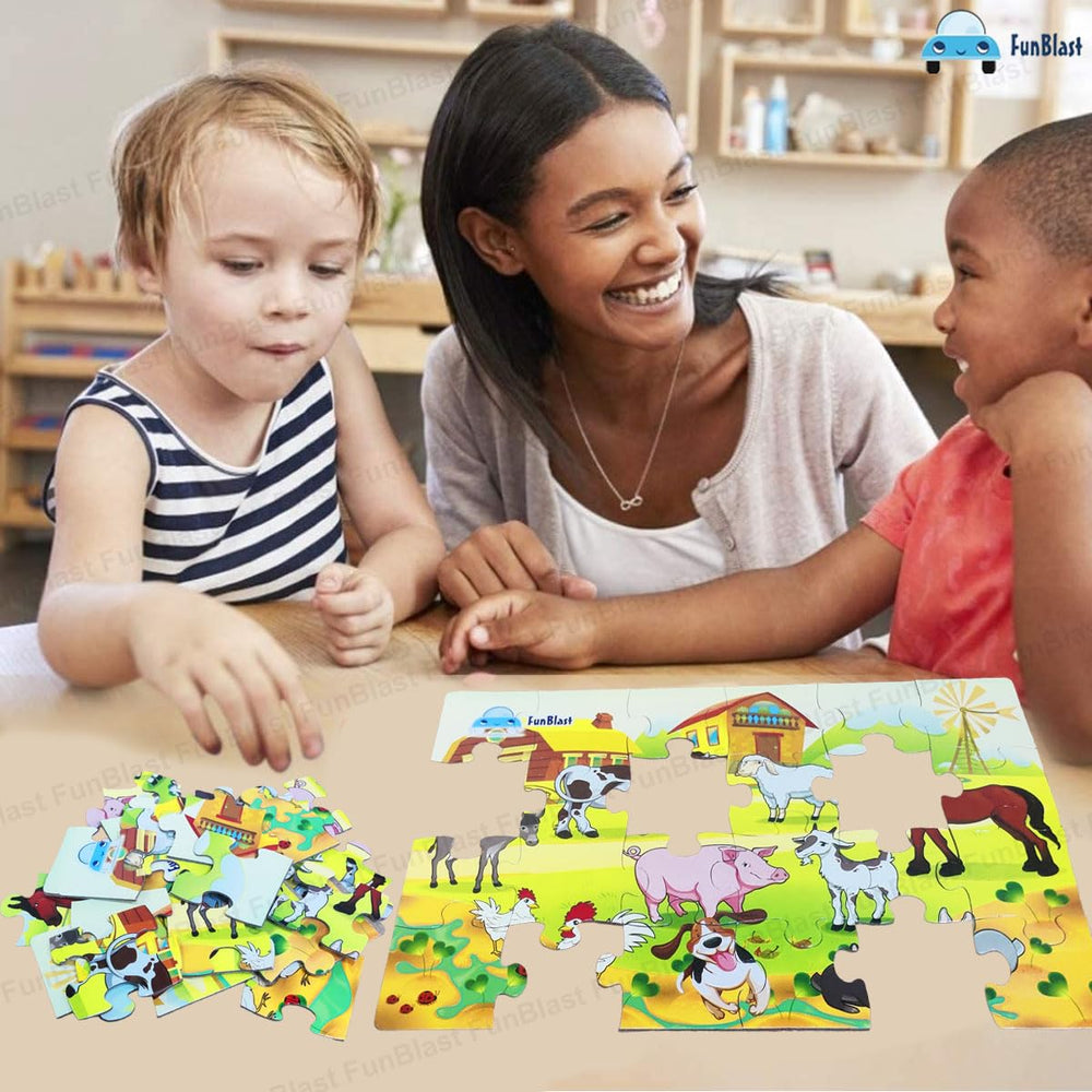 Puzzle Zwierzęta 30 Elementów – Edukacyjne Puzzle dla Dzieci od 3 Lat