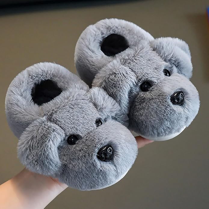 Kapcie Dziecięce FurryFriends – Miękkie Pluszowe Kapcie z Antypoślizgową Podeszwą dla Chłopców i Dziewczynek