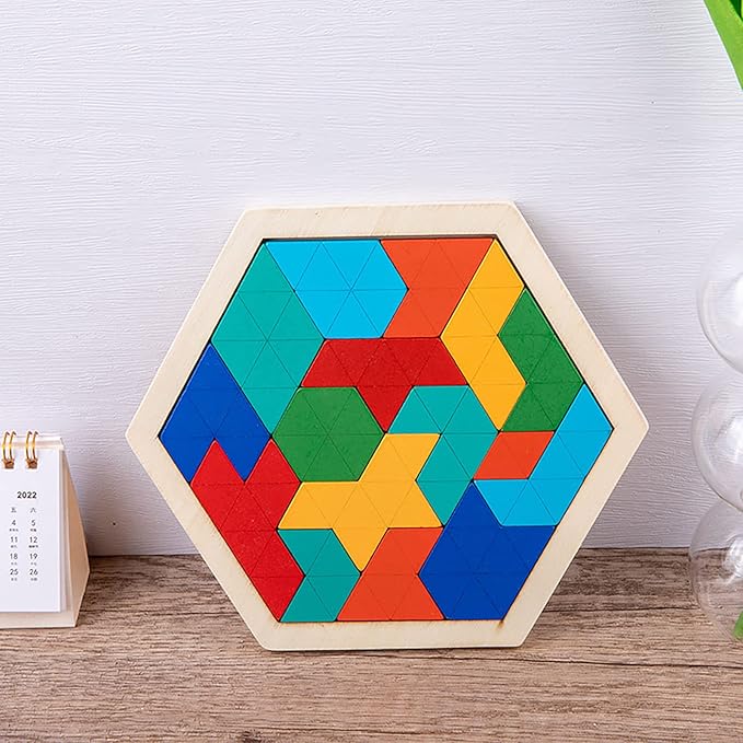 EcoToys HexiPlay Zestaw Klocków – Kreatywna Drewniana Zabawka Konstrukcyjna dla Dzieci 3+ – Pobudza Wyobraźnię, Motorykę i Myślenie Logiczne