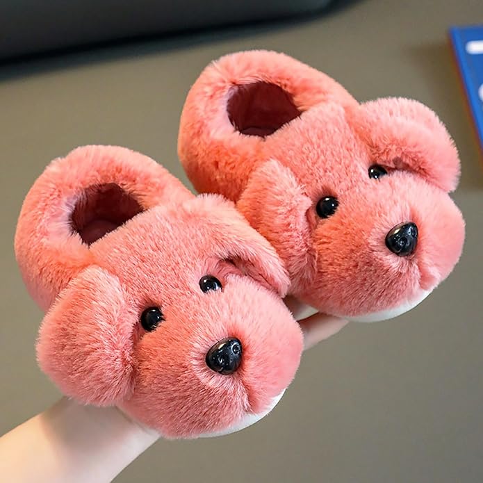 Kapcie Dziecięce FurryFriends – Miękkie Pluszowe Kapcie z Antypoślizgową Podeszwą dla Chłopców i Dziewczynek