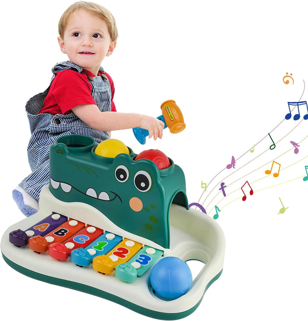 Ksylofon Melody Croc – Edukacyjna Zabawka Muzyczna dla Dzieci • Stymuluje Kreatywność i Motorykę
