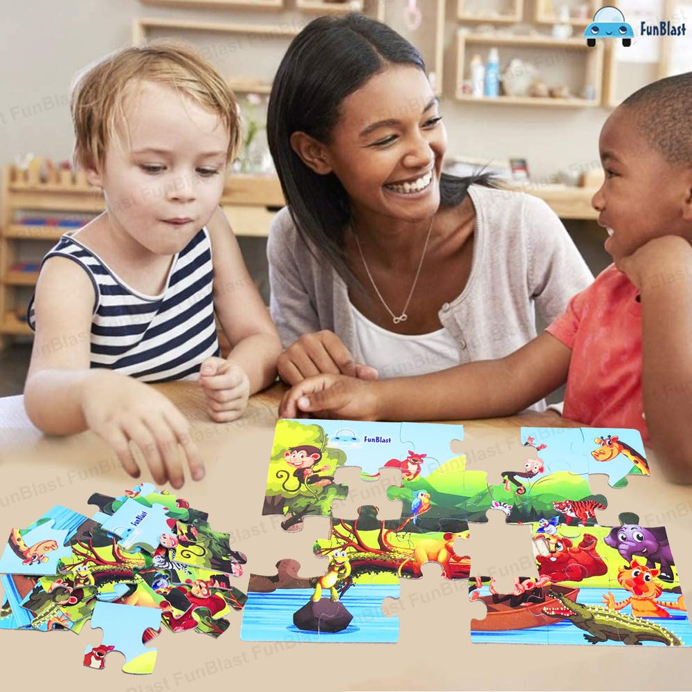 Puzzle Dla Dzieci Dzikie Zwierzęta – 24 Elementy Zabawka Edukacyjna 3+