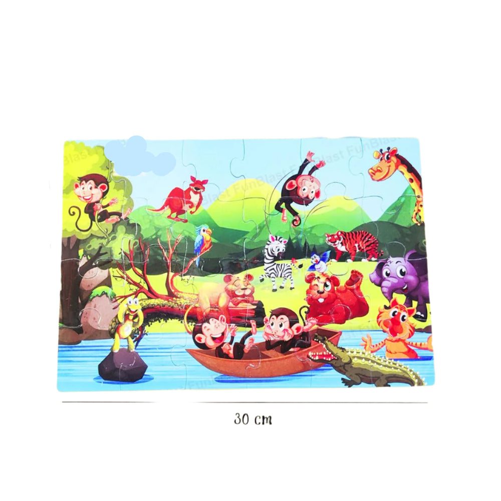 Puzzle Dla Dzieci Dzikie Zwierzęta – 24 Elementy Zabawka Edukacyjna 3+