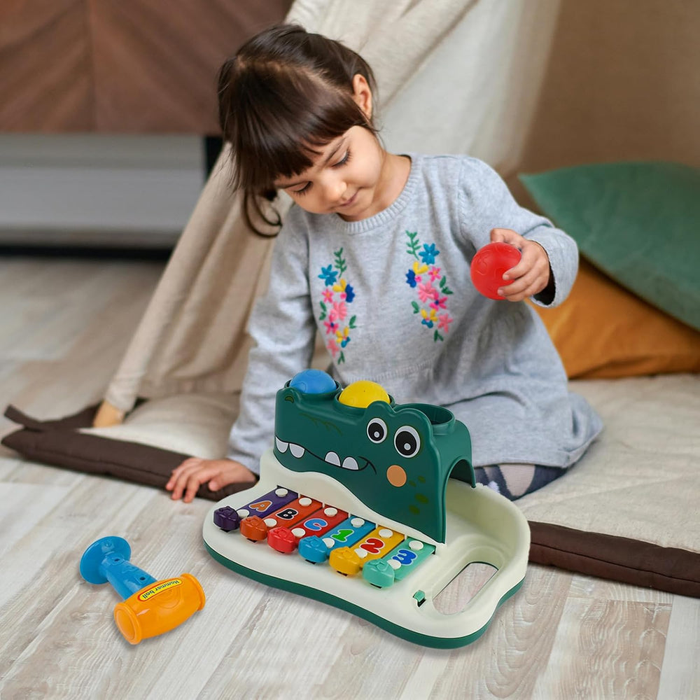Ksylofon Melody Croc – Edukacyjna Zabawka Muzyczna dla Dzieci • Stymuluje Kreatywność i Motorykę