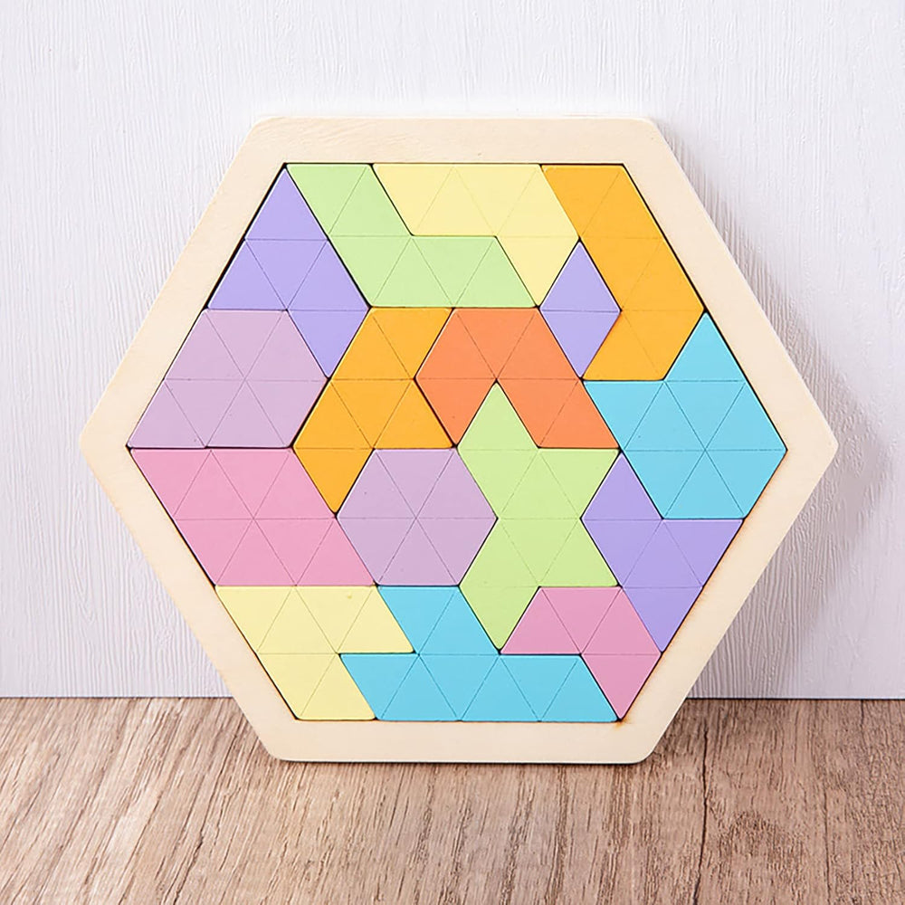 EcoToys HexiPlay Zestaw Klocków – Kreatywna Drewniana Zabawka Konstrukcyjna dla Dzieci 3+ – Pobudza Wyobraźnię, Motorykę i Myślenie Logiczne