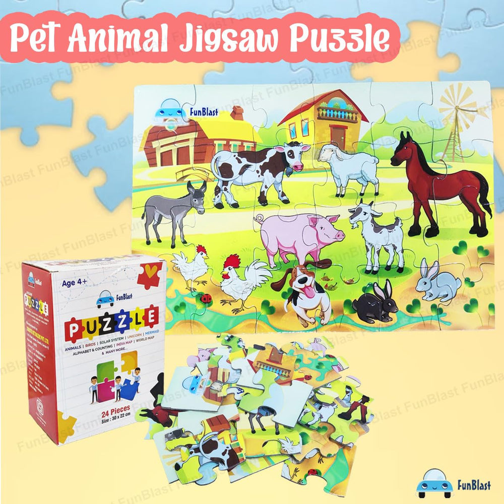 Puzzle Zwierzęta 30 Elementów – Edukacyjne Puzzle dla Dzieci od 3 Lat