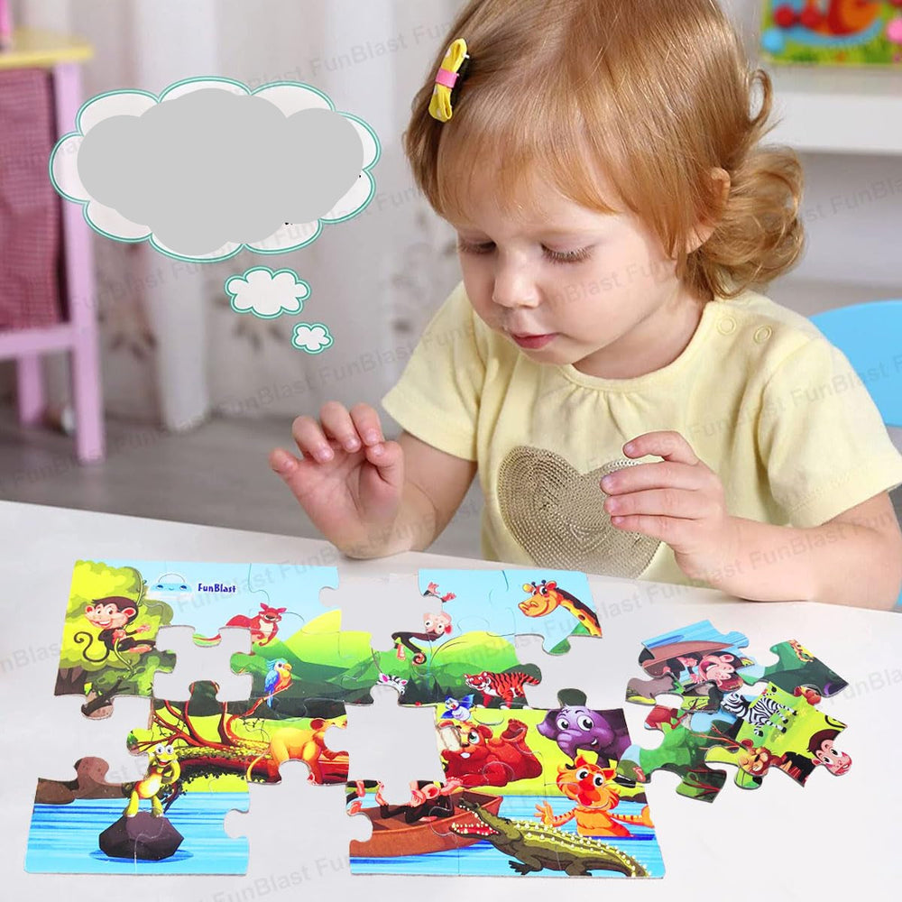 Puzzle Dla Dzieci Dzikie Zwierzęta – 24 Elementy Zabawka Edukacyjna 3+