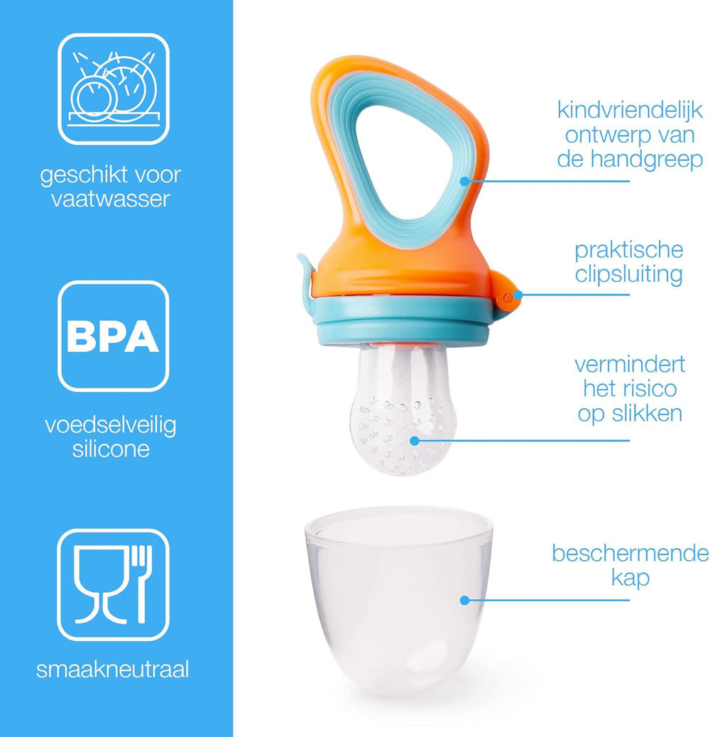 Bezpieczny Smoczek do Karmienia dla Niemowląt 1+1 gratis – FruityBite od LiloBébé | Idealny przy Pierwszych Kąskach i Ząbkowaniu