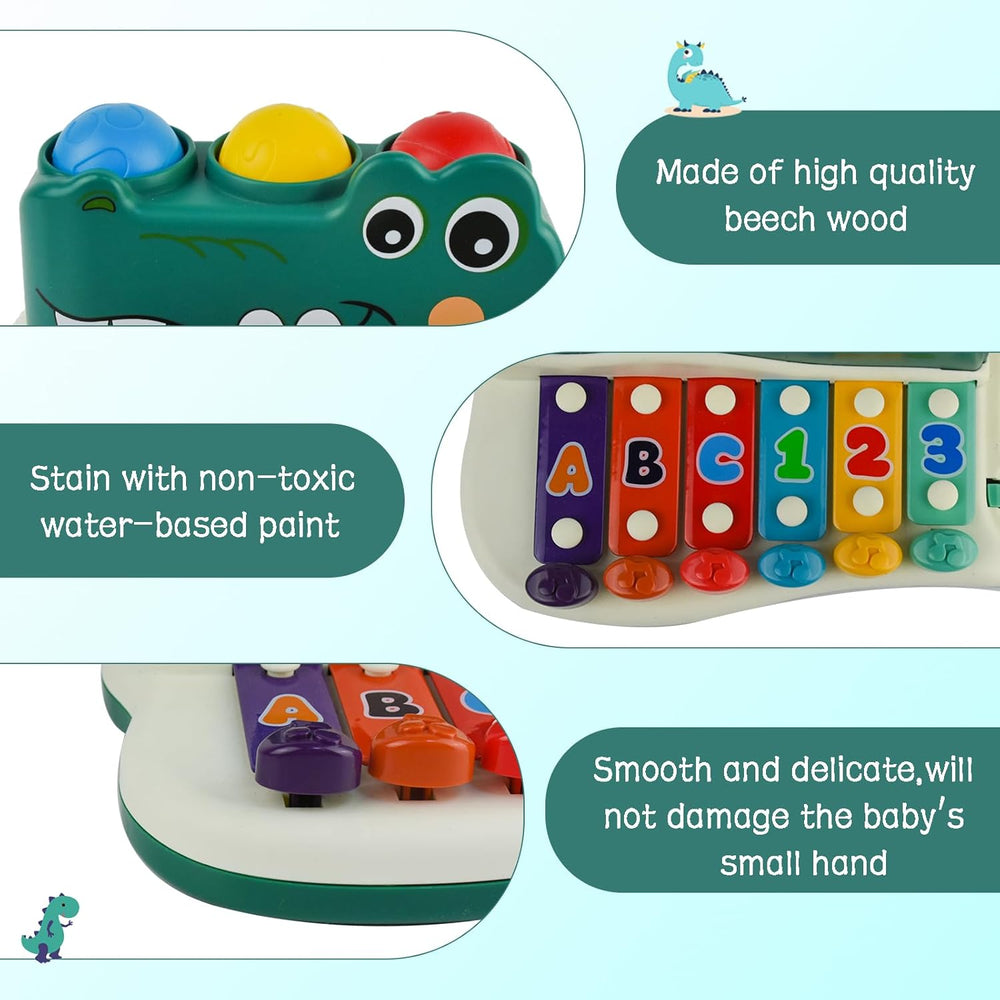 Ksylofon Melody Croc – Edukacyjna Zabawka Muzyczna dla Dzieci • Stymuluje Kreatywność i Motorykę