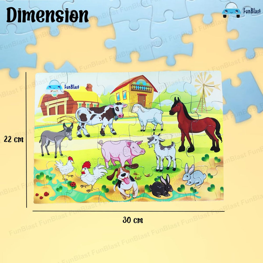 Puzzle Zwierzęta 30 Elementów – Edukacyjne Puzzle dla Dzieci od 3 Lat