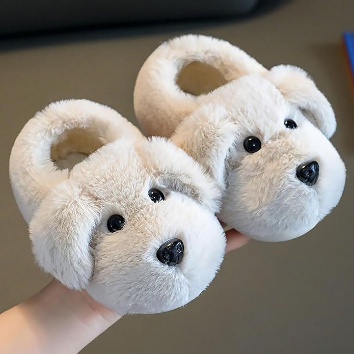 Kapcie Dziecięce FurryFriends – Miękkie Pluszowe Kapcie z Antypoślizgową Podeszwą dla Chłopców i Dziewczynek