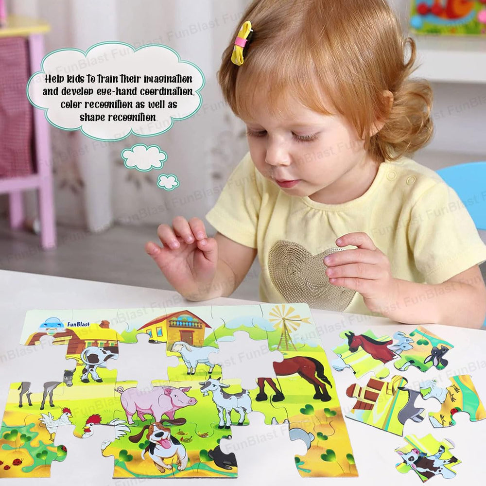Puzzle Zwierzęta 30 Elementów – Edukacyjne Puzzle dla Dzieci od 3 Lat