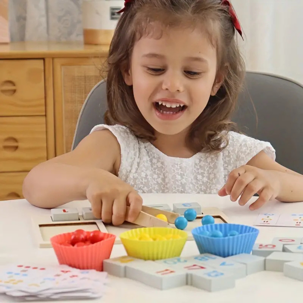 Montessori Zabawka do Liczenia i Sortowania – Edukacyjna Zabawka Matematyczna dla Maluchów