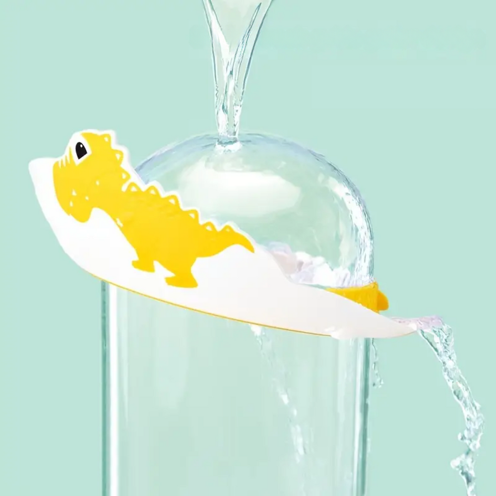 DinoSplash Czapeczka Kąpielowa dla Niemowląt – Ochrona przed Szamponem i Wodą dla Niemowląt i Maluchów
