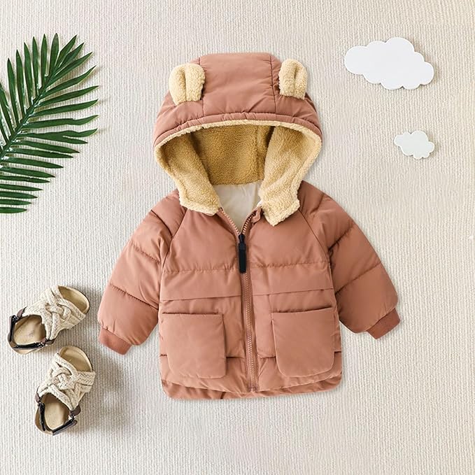 FrostCub Ciepła Kurtka Zimowa z Podszewką Teddy dla Niemowląt i Małych Dzieci
