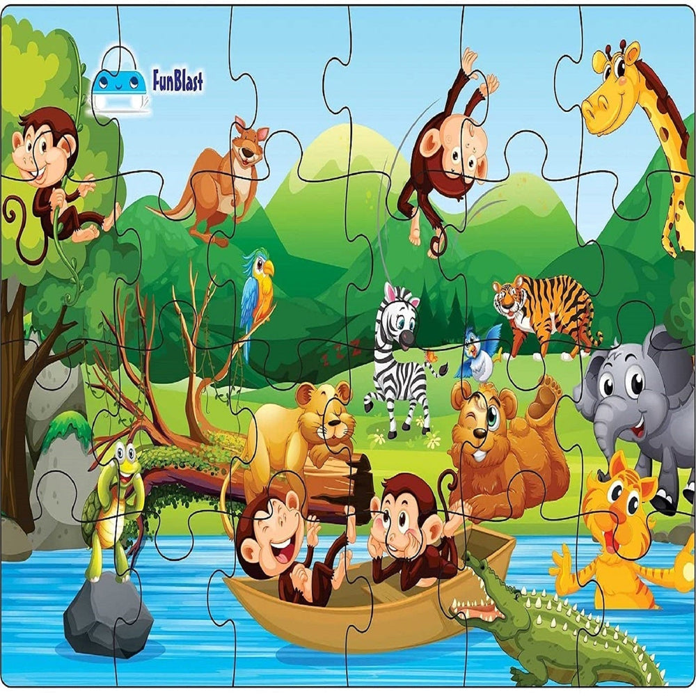 Puzzle Dla Dzieci Dzikie Zwierzęta – 24 Elementy Zabawka Edukacyjna 3+