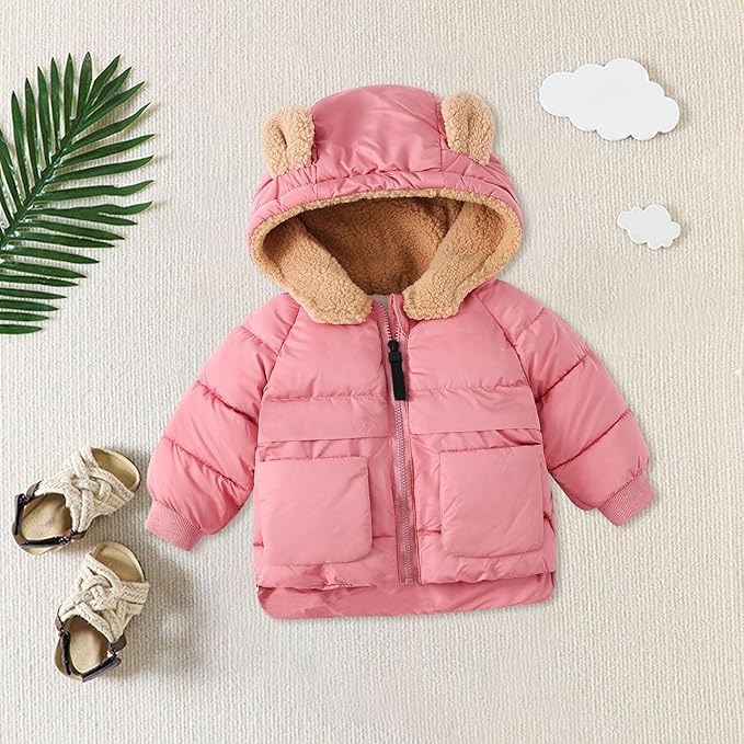 FrostCub Ciepła Kurtka Zimowa z Podszewką Teddy dla Niemowląt i Małych Dzieci