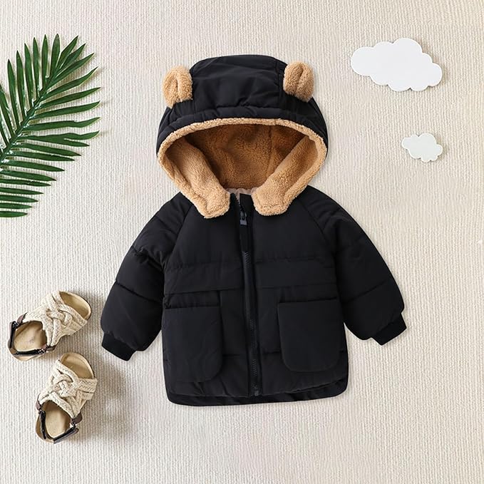 FrostCub Ciepła Kurtka Zimowa z Podszewką Teddy dla Niemowląt i Małych Dzieci