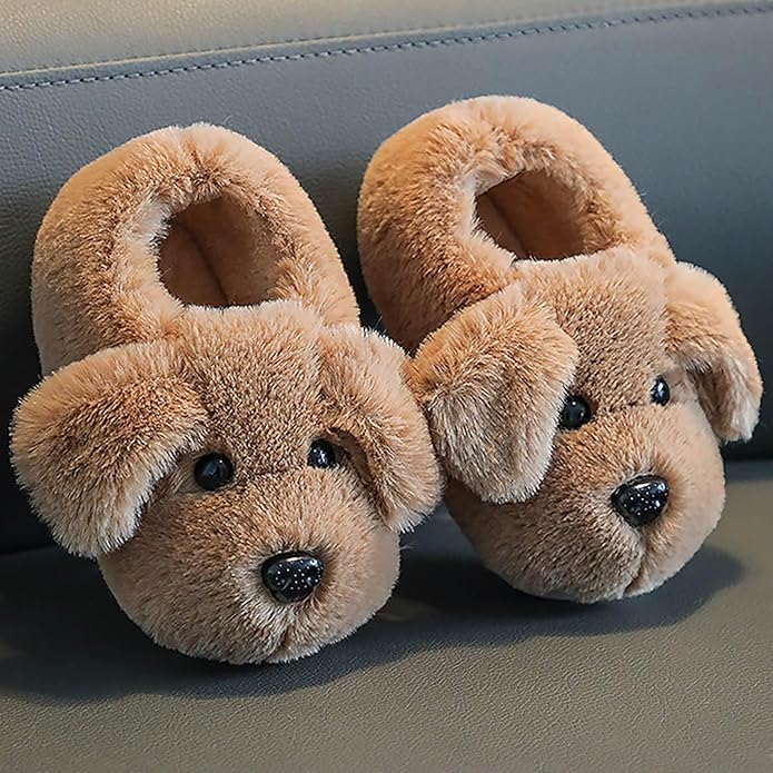 Kapcie Dziecięce FurryFriends – Miękkie Pluszowe Kapcie z Antypoślizgową Podeszwą dla Chłopców i Dziewczynek